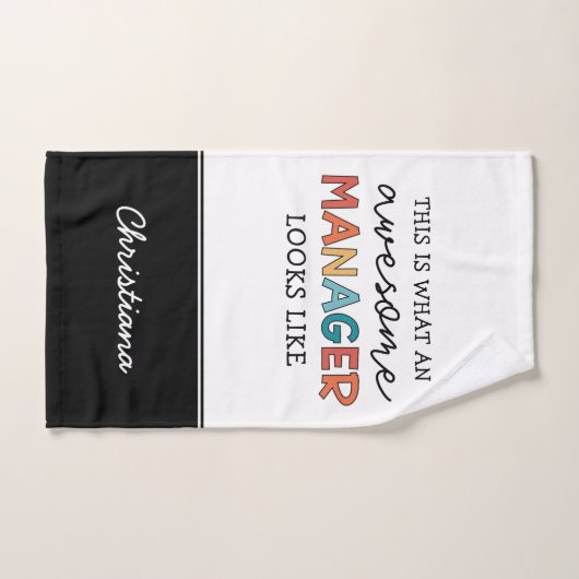Gepersonaliseerde Retro Geweldige Manager Funny Handdoek (Handdoek)