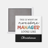 Gepersonaliseerde Retro Geweldige Manager Funny Magneet (Voorkant / Achterkant)