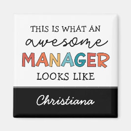 Gepersonaliseerde Retro Geweldige Manager Funny Magneet