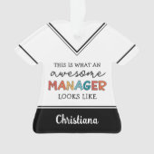 Gepersonaliseerde Retro Geweldige Manager Funny Ornament (voorkant)