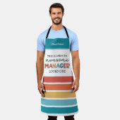 Gepersonaliseerde Retro Geweldige Manager Funny Schort (Gedragen)