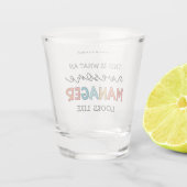 Gepersonaliseerde Retro Geweldige Manager Funny Shot Glas (Achterkant)