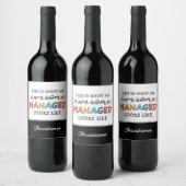 Gepersonaliseerde Retro Geweldige Manager Funny Wijn Etiket (Flessen)