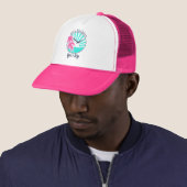 Gepersonaliseerde Retro Girl's Trip Tropical Trucker Pet (In situ)