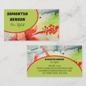 Gepersonaliseerde Retro Groovy 70s Psychedelic Visitekaartje (Voorkant / Achterkant)