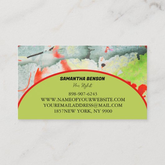 Gepersonaliseerde Retro Groovy 70s Psychedelic Visitekaartje (Achterkant)