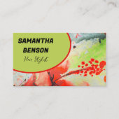 Gepersonaliseerde Retro Groovy 70s Psychedelic Visitekaartje (Voorkant)