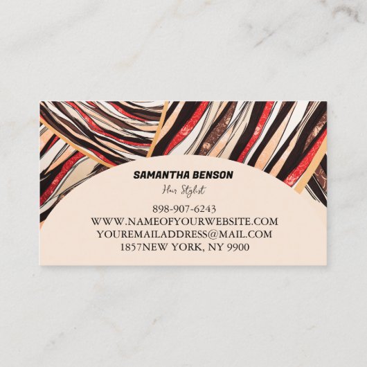 Gepersonaliseerde Retro Groovy 70s Psychedelic Visitekaartje (Achterkant)