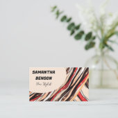 Gepersonaliseerde Retro Groovy 70s Psychedelic Visitekaartje (Staand voorkant)