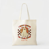 Gepersonaliseerde Retro Groovy Halloween Tote Bag (Voorkant)