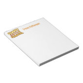 Gepersonaliseerde Retro Groovy Principal Notitieblok (Schuin)
