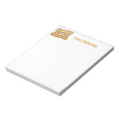 Gepersonaliseerde Retro Groovy Principal Notitieblok (Linkerzijde)