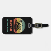 Gepersonaliseerde Retro Hawaii Bagagelabel (Voorkant horizontaal)