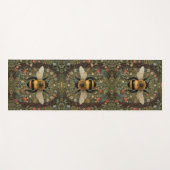 Gepersonaliseerde retro hommel boho botanisch yogamat (Voorkant (horizontaal))