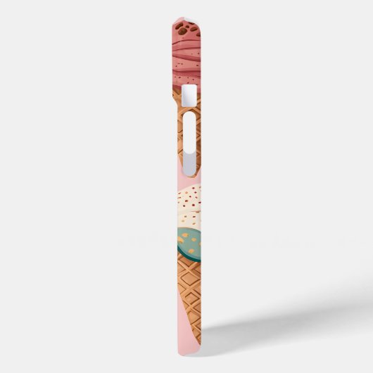 Gepersonaliseerde Retro  Ice Cream Cone Pattern Case-Mate iPhone Case (Achterkant / Links)