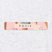 Gepersonaliseerde Retro  Ice Cream Cone Pattern Labels (Design 1)