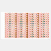Gepersonaliseerde Retro  Ice Cream Cone Pattern Labels (Vel)
