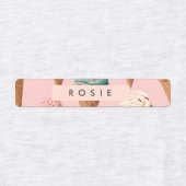 Gepersonaliseerde Retro  Ice Cream Cone Pattern Labels (Design 2)