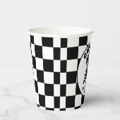 Gepersonaliseerde retro ijshockey verjaardagsfeest papieren bekers (Rechts)