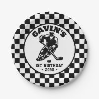 Gepersonaliseerde retro ijshockey verjaardagsfeest
