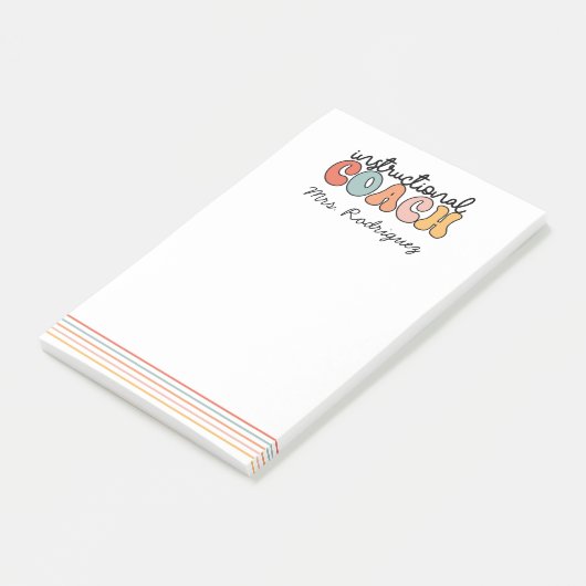Gepersonaliseerde Retro Instructiecoach Post-it® Notes (Schuin)