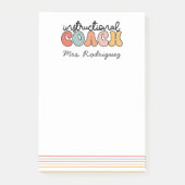 Gepersonaliseerde Retro Instructiecoach Post-it® Notes (Voorkant)