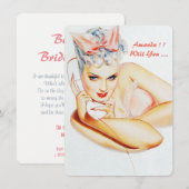 Gepersonaliseerde retro is mijn bruidsmeisje/diens kaart (Voorkant / Achterkant)