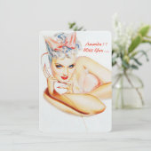 Gepersonaliseerde retro is mijn bruidsmeisje/diens kaart (Staand voorkant)