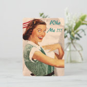 Gepersonaliseerde retro is mijn bruidsmeisje/diens kaart (Staand voorkant)