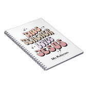 Gepersonaliseerde Retro Jezus leraar waardering Notitieboek (Rechterzijde)