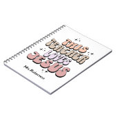 Gepersonaliseerde Retro Jezus leraar waardering Notitieboek (Linkerzijde)