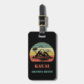 Gepersonaliseerde Retro Kauai Bagagelabel (Voorkant verticaal)