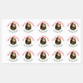 Gepersonaliseerde Retro  kerstkerstwensen Labels (Vel)