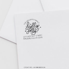 Gepersonaliseerde Retro Kerstretour Adreslabel Zelfinktende Stempel