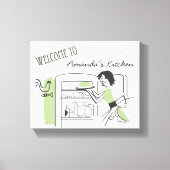 Gepersonaliseerde Retro keuken | Canvas Decor (Voorkant)