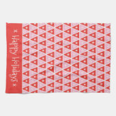 Gepersonaliseerde Retro Keukenhanddoeken Roze & Ro (Horizontaal)