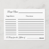 Gepersonaliseerde Retro Lady Wedding Recept Kaart (Achterkant)