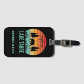 Gepersonaliseerde Retro Lake Tahoe California Souv Bagagelabel (Voorkant (horizontaal))