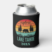Gepersonaliseerde Retro Lake Tahoe California Souv Blikjeskoeler (Blikje Voorkant)