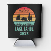 Gepersonaliseerde Retro Lake Tahoe California Souv Blikjeskoeler (Voorkant)