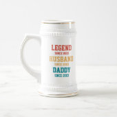 Gepersonaliseerde retro legende man papa cadeau bierpul (Links)