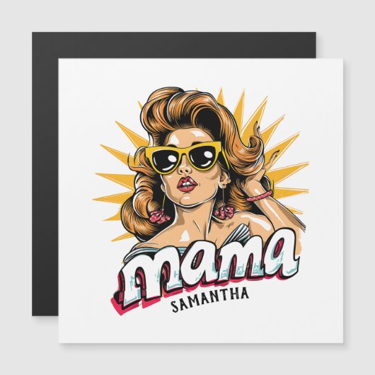 Gepersonaliseerde Retro Mama Pop Art 1 (Voorkant / Achterkant)