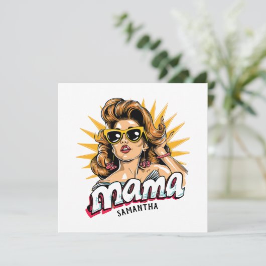 Gepersonaliseerde Retro Mama Pop Art 1 (Staand voorkant)