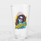 Gepersonaliseerde Retro Mama Pop Art (12) Glas (Achterkant)