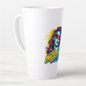 Gepersonaliseerde Retro Mama Pop Art (12) Latte Mo Mok (Linkerhoek)