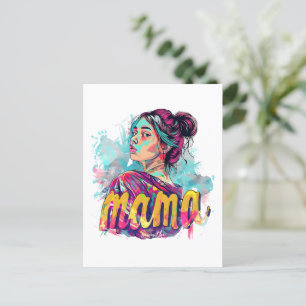 Gepersonaliseerde Retro Mama Pop Art (13) Briefkaa Briefkaart