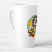 Gepersonaliseerde Retro Mama Pop Art (17) Latte Mo Mok (Linkerhoek)