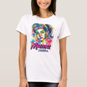 Gepersonaliseerde Retro Mama Pop Art (18) T-shirt