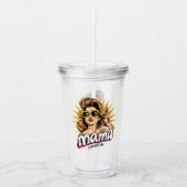 Gepersonaliseerde Retro Mama Pop Art 1 Acryl Drinkbeker (Voorkant)