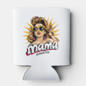 Gepersonaliseerde Retro Mama Pop Art 1 Blikjeskoeler (Achterkant)